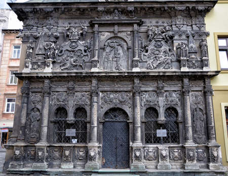 Beautiful old building - Chapel of the Boim family in Lvov, Ukraineの写真素材