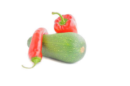 fresh vegetables on the white backgroundの写真素材