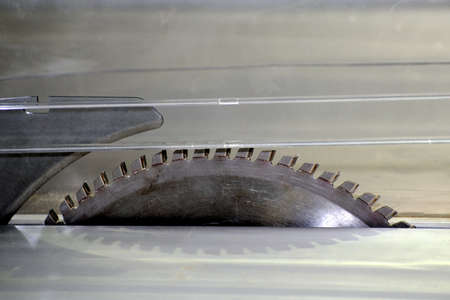 Circular blade ready for woodwork close up