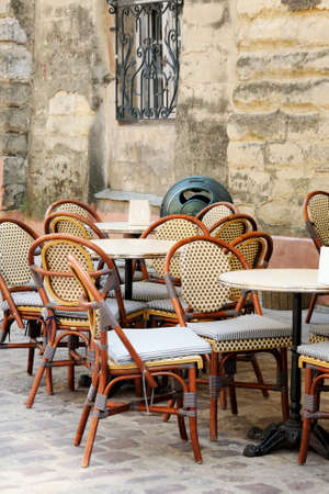 The table in the bar on the summer terraceの写真素材