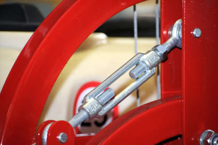 Close up of detail on gear on agricultural machine