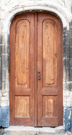 The doors of the city of old Lviv in Ukraine. Original authentic doors on the outskirts of Rynok...