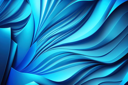 Abstract 3D background. abstract light background. 3d render, abstract modern colorful background, fashion wallpaper with wavy layers and ruffles. Generative AI.の素材
