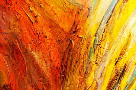 Art paint background of bright multi colored and textured painted surface