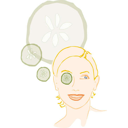 beauty maskのイラスト素材