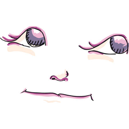 Babyface pinkのイラスト素材