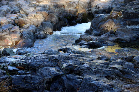 channel that leads to the Wildwood Falls.の写真素材