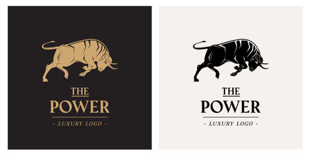 Luxury logo template bull designのイラスト素材