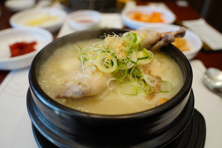 Samgyetang is a traditional Korean chicken dish that is a health food.の写真素材