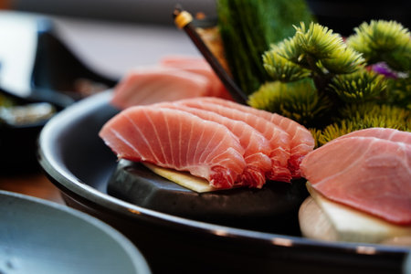 japanese food Mix Sashimi and Tuna Sashimiの写真素材