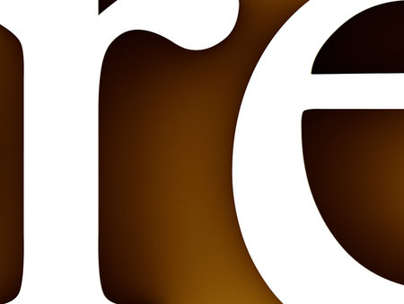 3d illustration of cut letters with the focus on the spaces between the lettersの写真素材