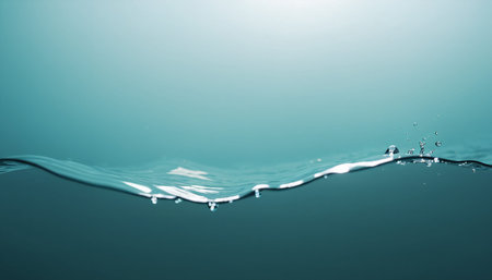 Water splash and ripples on water surface. Abstract background. 3d rendering