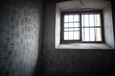 abandoned prison cellの写真素材