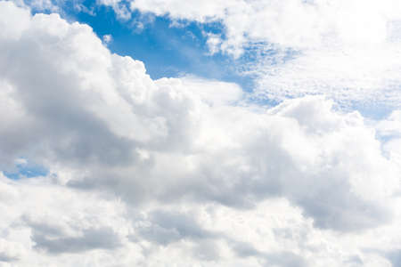 blue sky with clouds closeup