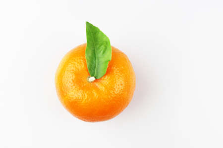 Fresh orange isolated on white backgroundの写真素材