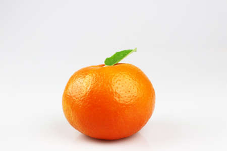 Fresh orange isolated on white backgroundの写真素材