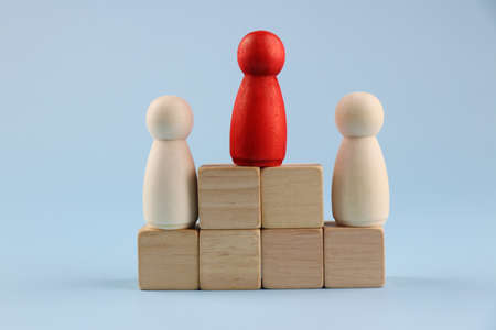 Leaders who influence business organizations Successful competition To show influence and empowerment Leadership conceptの写真素材