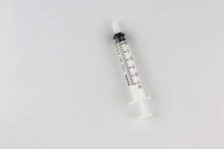 Syringe isolated on white background.