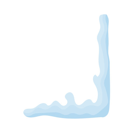 Snowy elements on winter background Vector created cartoon pattern for your design. Snow falls and animated snowflakes. flowing water, flow, liquidのイラスト素材