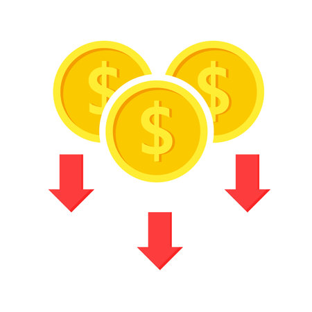 The value of money rising and decreasing, for mobile concepts and web designs Business, simple icon stable, symbols,rise and fall of the dollar rate,dollar exchange rate,flat sign,illustration vectorのイラスト素材