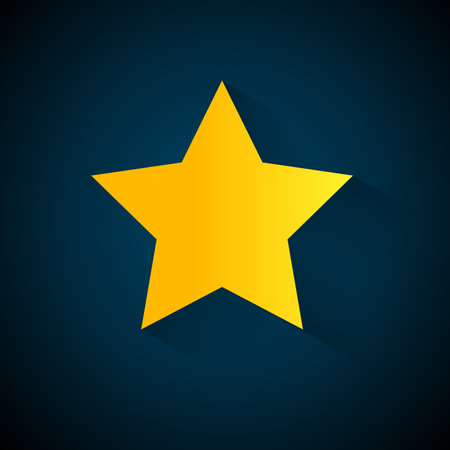 Customer satisfaction rating, stars 1 to 5, golden yellow icon-vectorのイラスト素材