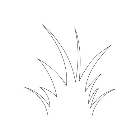 Green Grass Isolated on White Background,flowersのイラスト素材