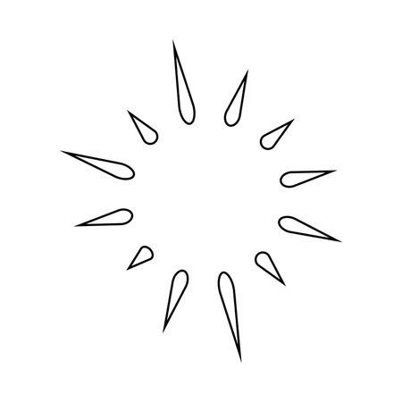 shining sun, spherical sun icon,cartoon text frame,Various circular speech bubbles, conversationのイラスト素材