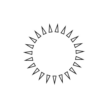 shining sun, spherical sun icon,cartoon text frame,Various circular speech bubbles, conversationのイラスト素材