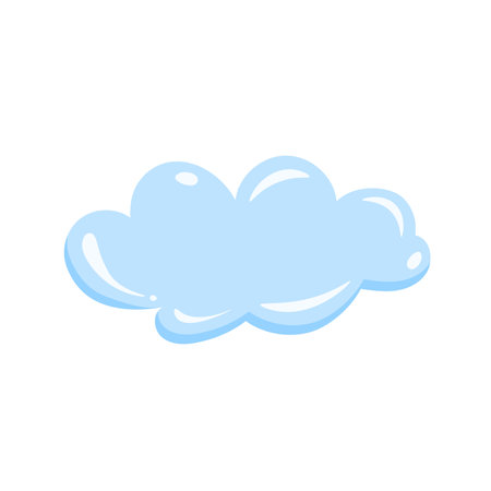 cartoon cloud, bright sky, bubble cloud, cloud templateのイラスト素材