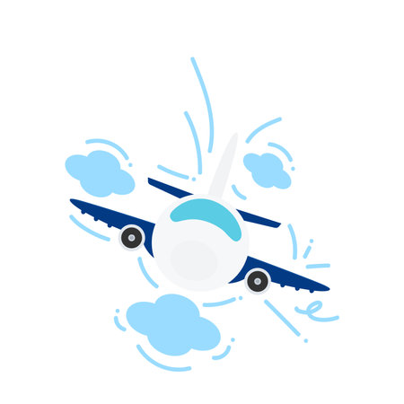 International travel by passenger plane, shipping by planeのイラスト素材