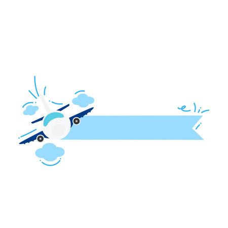 International travel by passenger plane, shipping by planeのイラスト素材
