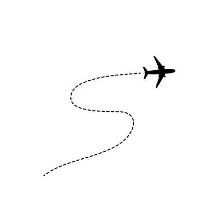 International travel by passenger plane, shipping by planeのイラスト素材