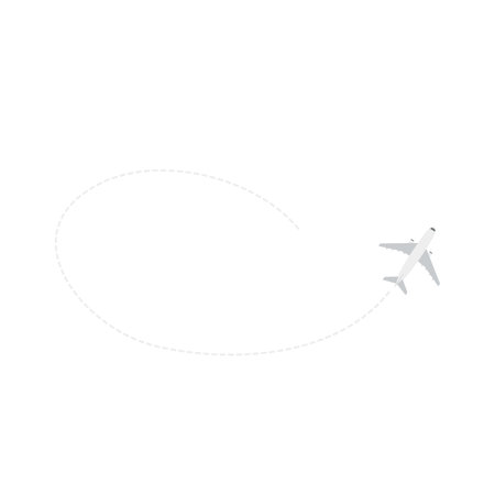 International travel by passenger plane, shipping by planeのイラスト素材