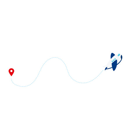 International travel by passenger plane, shipping by planeのイラスト素材