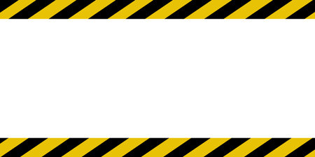 Black and yellow line striped. Caution tape. Blank warning background. warning sign. Background with space for text writing. Vector illustrationのイラスト素材
