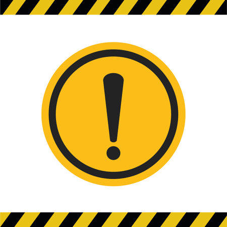 Exclamation Mark,danger warning sign, emergency alert,caution sign,vector icon illustrationのイラスト素材