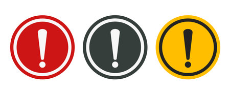 Exclamation Mark Icon Vector Illustration