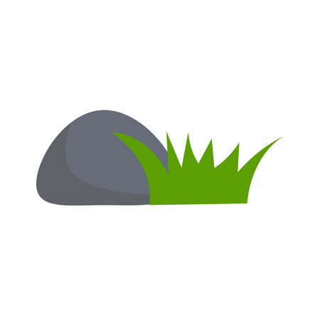 beach rocks, decorative rocks, grassy rocksのイラスト素材