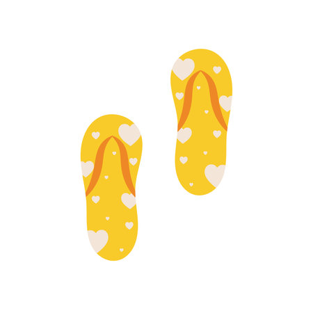 beach sandals, comfortable shoes, summer shoesのイラスト素材