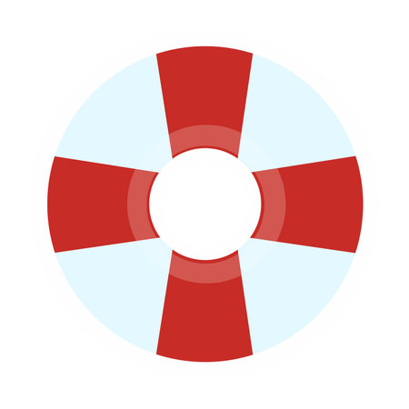 Simple lifebuoy illustration for safety and rescue themesのイラスト素材