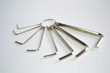 The hex wrench on white screen it s easy for use to retouch の写真素材