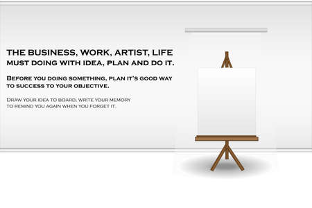 Drawing board for put your idea, picture, text to board.のイラスト素材