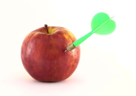 dart struck right on targetの写真素材