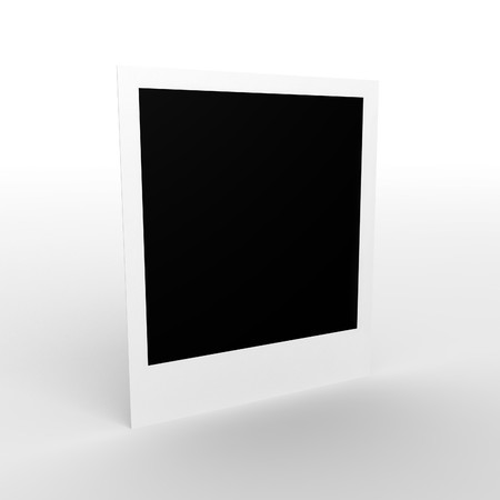 Instant photos isolated on a white backgroundの写真素材