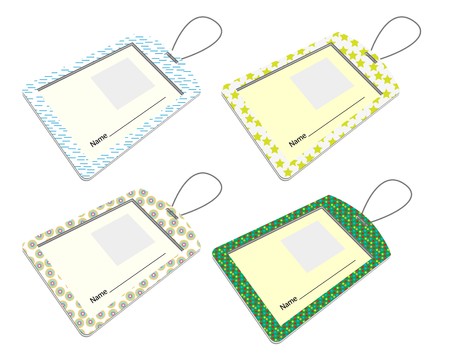 Various cards with a place for nameのイラスト素材