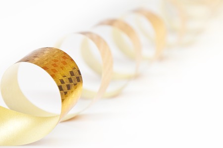 pretty twisted gold ribbon for your designの写真素材