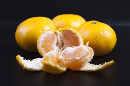 Mellow yellow beautiful mandarin for your designの写真素材