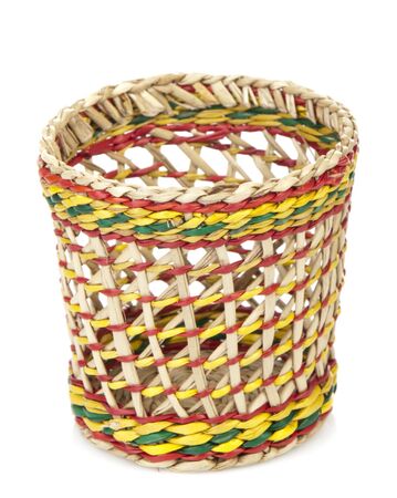 colorful woven basket for your designの写真素材
