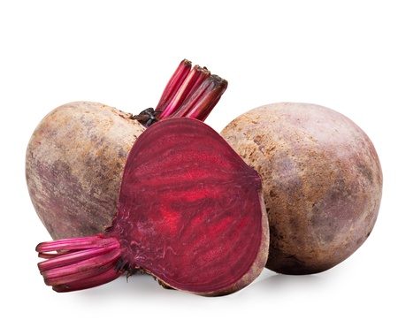 Beet purple vegetable isolated on white backgroundの写真素材