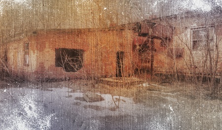 Paper texture abandoned the ruinedの写真素材